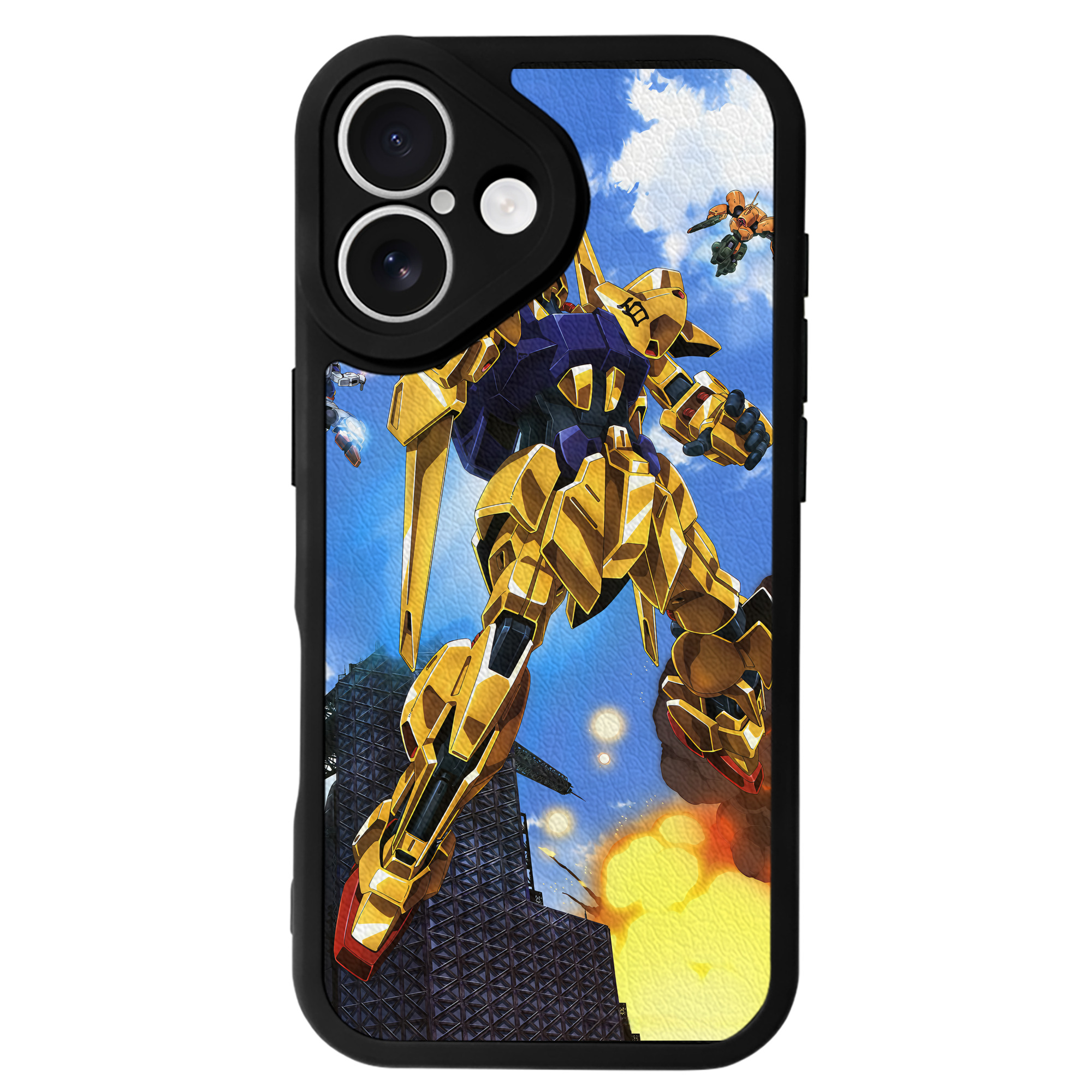 （画像用） 機動戦士ガンダム Mobile Suit Gundam 【iPhone 16シリーズ対応】シリコンスマホケース（レザー調） 材質：シリコン